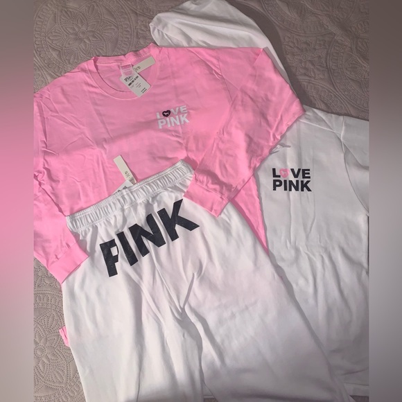VS Pink Originals SET Campus Sweatpants, Matching Campus Tee, and Campus Hoodie - Picture 12 of 16